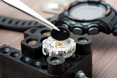 替换钟表电池硬币替代品设备活力服务圆圈手表金属圆形锂离子图片