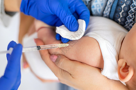 给婴儿接种疫苗 在手臂上注射 有选择的焦点肌肉流感感染保健护士抗生素儿科童年治疗孩子图片