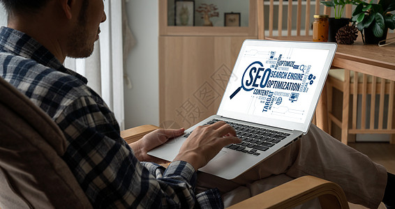 SEO 优化现代电子商务和网上零售业SEO搜索引擎优化房子商务展示技术屏幕网站关键词电脑房间监视器图片