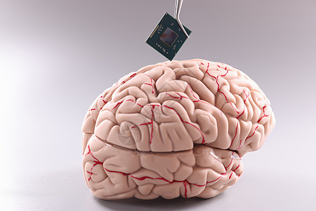 用电脑芯片解剖人的大脑图片
