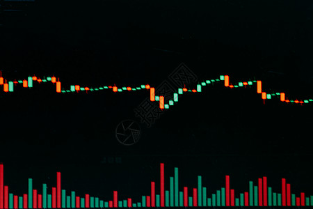 货币 股票 密码的增减绿红图 (注 Green red图形)图片