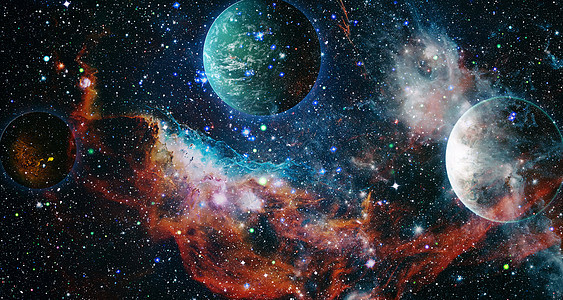 与星尘和银河的五颜六色的宇宙 神奇的彩色星系 无限宇宙和繁星之夜 美国航空航天局提供的这张图片的元素星云天空星光摄影气氛天文学海图片