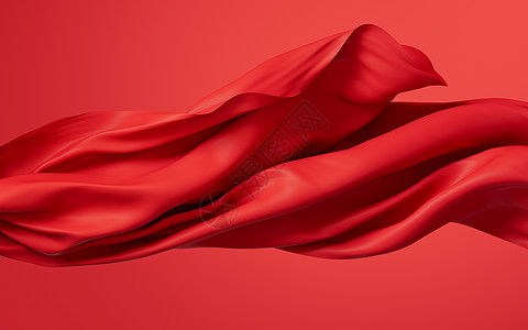 红波布 3D的交接旗帜纺织品柔软度波纹曲线海浪横幅皱纹庆典布料图片