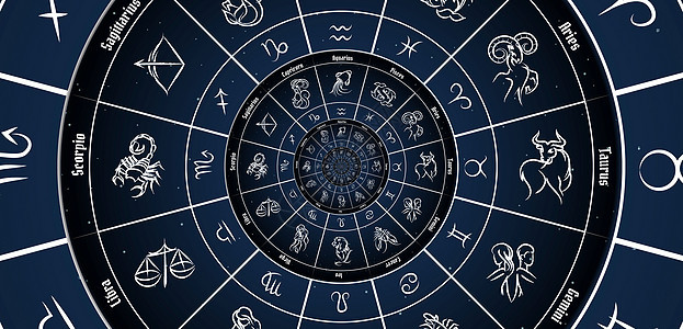 星体背景 有zodiac标志和符号行星星系星星宇宙插图科学财富日历天空八字图片