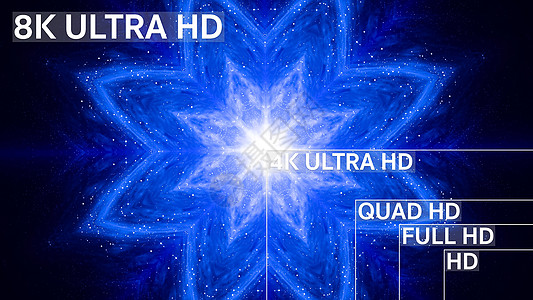 8K 4K 全部HD DH标准电视分辨率大小星云监视器标准宇宙尺寸展示星星框架格式标识图片