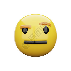 微信聊天表情icon3d 面朝脸 用抬起的眉眉背景