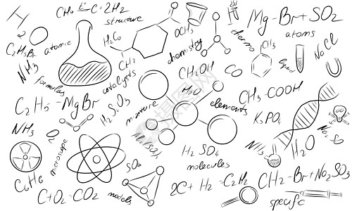 白板上的化学科学公式Name图片
