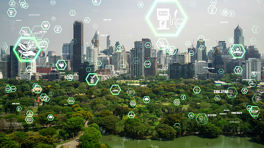 城市信息资源绿色城市技术转向可持续改造理念森林活力治理数据二氧化碳公园环境投资生长温室背景