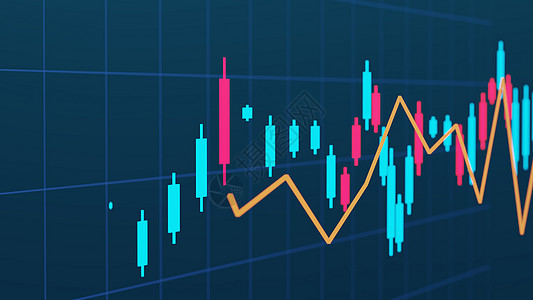 3D 股票市场图形 加密货币图表 高科技风格图表 金融技术概念 电子货币投资人士商业数据网络库存生长贸易全世界股市图片