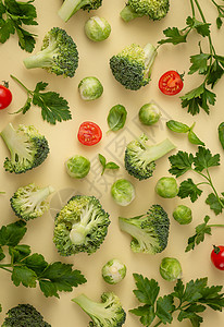 丰富多彩的蔬菜概念绿色叶子天线养分红色墙纸打印健康饮食沙拉图片