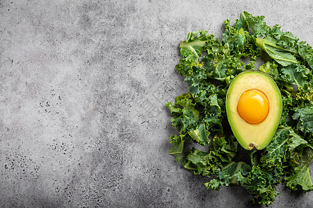 Keto饮食概念碳水减肥蔬菜化合物食物桌子蛋黄营养菜单盘子图片