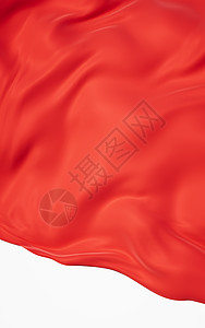 红布背景 3D交接棉布皱纹横幅柔软度布料庆典曲线涟漪液体丝绸图片