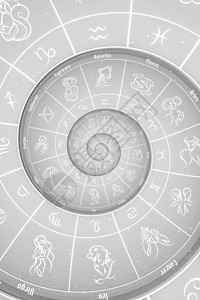 星体背景 有zodiac标志和符号天文学科学宇宙星系数字行星八字白色魔法插图图片