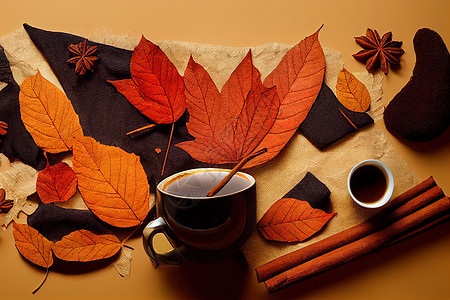咖啡杯 毯子杯 秋叶杯 肉桂杯图片