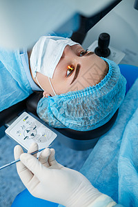 眼部手术 白内障手术青光眼药品蓝色操作眼睛男人显微镜成年人勘探医生图片