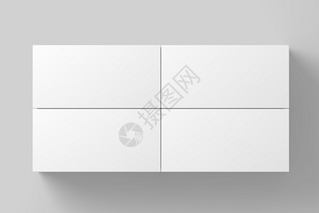 宽矩形盒白白3D条商品纸板船运插图3d贮存零售礼物广告样机图片