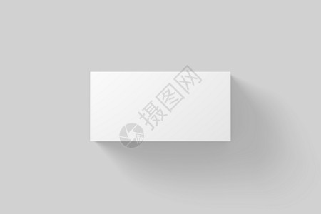 纸盒样机宽矩形盒白白3D条纸盒品牌购物贮存广告3d插图样机包装零售背景