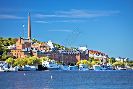 斯德哥尔摩港口和Sodermalm岛的海滨图片