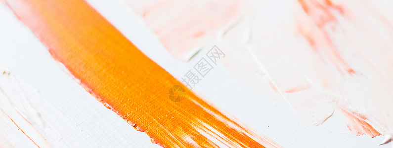 艺术抽象纹理背景 橙色丙烯油漆笔刷 作为奢侈假日品牌印刷背景的油墨喷洒 平板横幅设计等产品艺术家沙龙纤维平铺老板礼物宏观水彩奶油图片