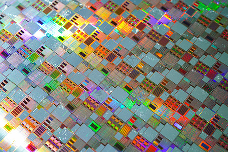 集成电路芯片用于制造集成电路半导体的硅微粒微电路模拟控制器技术反射生产芯片制造业母板电脑背景