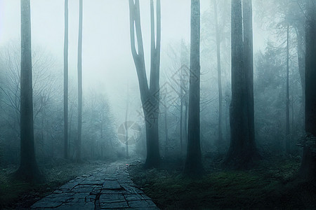 进入深森林 大气风景与拱门和故事魔法岩石通道椴木太阳光线催眠想像力橡树阴影图片