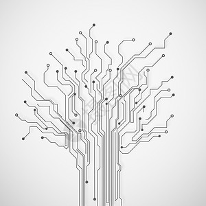 植入技术 树形电路的割裂视图 而白色则被隔绝图片