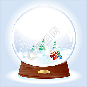 雪地环球季节假期玻璃礼物装饰品圆顶火花喜悦微光辉光图片