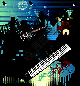 音乐海报低音吉他风格夜店艺术作曲家俱乐部娱乐歌曲迷笛图片