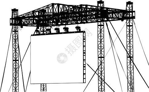 大户外屏幕电子产品结构户外屏空白媒体框架平面技术黑色金属图片