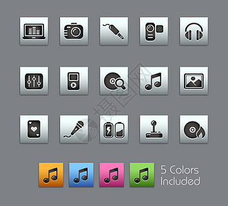 媒体和娱乐网络图标///Satinbox系列图片