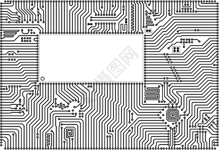 高科技矢量电路板框架木板技术风格电脑电路斑点网络边界硬件装饰图片
