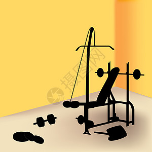 健身力量饮食火车房间肌肉建筑锻炼插图光盘健身房图片