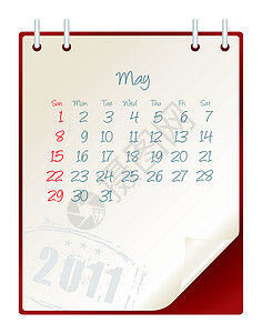 2011年5月办公室插图笔记螺旋季节杂志笔记本回忆日历木板图片