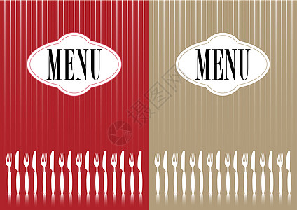 菜单卡刀具白色银器检查桌子午餐用餐小酒馆桌布正方形图片