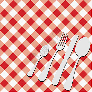 红金汉明翰菜单卡晚宴桌布小酒馆邀请函烹饪用餐勺子正方形白色餐厅图片
