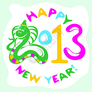 有蛇的新年卡红色卡片眼镜蛇卡通片假期插图庆典涂鸦图片