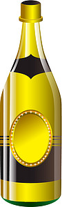 香槟酒瓶横幅纪念日假期星星展示卡片丝带庆典金子酒精图片