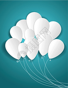 生日卡空气插图丝带蓝色气泡纪念日夫妻假期周年乐趣图片