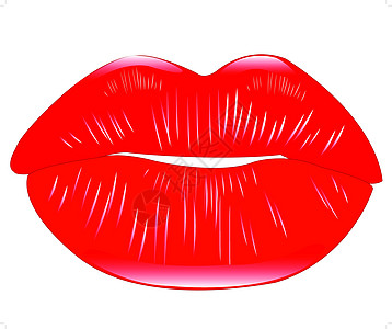 红女性嘴唇绝缘化妆品女性化插图白色诱惑卫生红色头油关心图片