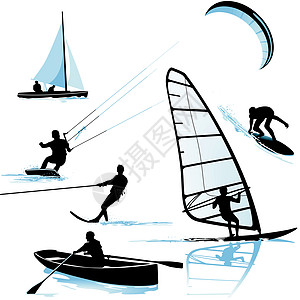 水上运动水体运动漂流乐趣急流旅行风筝娱乐冒险旅游风帆游客设计图片