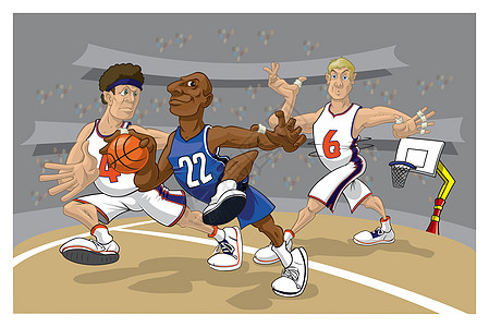 篮球游戏中的进攻性冲锋条纹篮子皮肤空气法庭团队支持者手臂人群数字图片