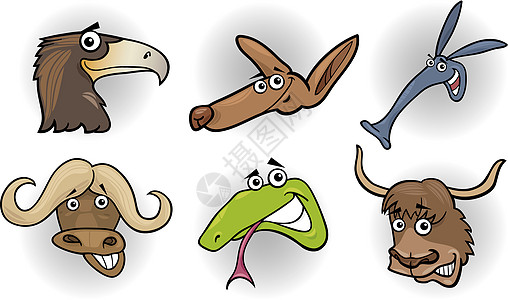 野生动物头套动物园吉祥物漫画荒野生物微笑艺术牦牛动物水牛图片
