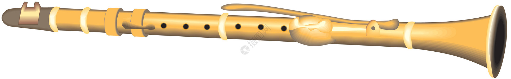 白笛钥匙乐器芦苇喇叭金子黄铜音乐交响乐插图歌曲图片