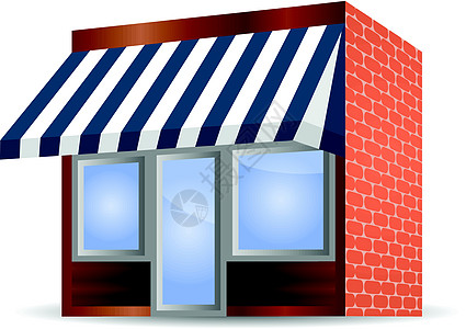 以蓝色储存预存杂货店窗户编辑店铺遮阳棚阴影商业咖啡店艺术电子商务图片