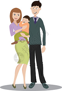 只有一个子女的家庭拥抱婴儿女性夫妻快乐幸福女儿孩子男性男人图片