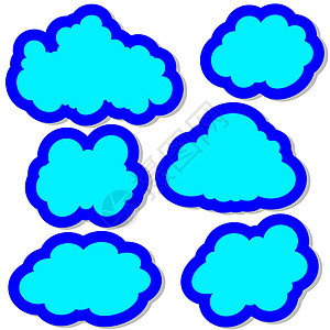 天空中的云集 它制作图案矢量气候图标天气剪贴白色预报收藏托管技术网络图片