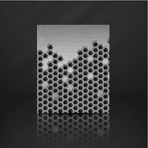 六角金属班纳横幅插图框架黑色技术商业金属合金艺术格栅图片