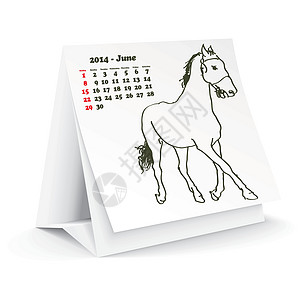 2014年6月 案头马日历插图季节笔记回忆办公室木板杂志笔记本图片