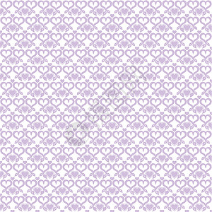 无缝的心型绘画插图条纹创造力白色装饰紫色墙纸叶子图片