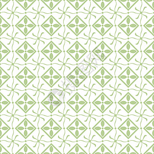 无缝裁缝花类模式叶子装饰墙纸美丽风格圆形白色织物材料绿色图片